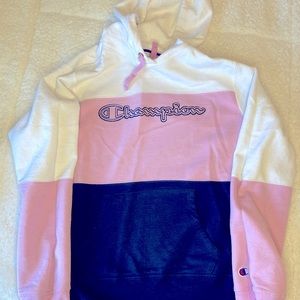 Womens Champion Color-block Hoodie Size Small Pullover